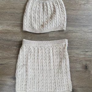 Cute Set crop top and mini skirt